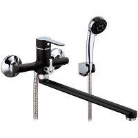 Смеситель для ванны Frap H42 F2242 универсальный Черный матовый Хром — фото 1, Смесители