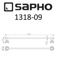 Полотенцедержатель Sapho Diamond 1318-09 Бронза — фото 2, Полотенцедержатели