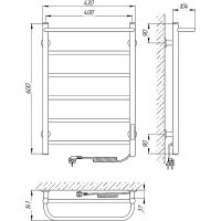 Электрический полотенцесушитель Laris Прайм П6 400х600 R 73207648 Хром — фото 10, Электрические полотенцесушители