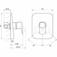 Смеситель для душа Ravak 10° TD 062.00 X070069 Хром — фото 4, Смеситель для душа