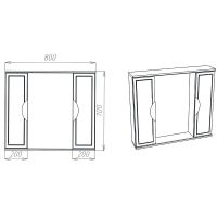 Товар: Зеркало со шкафом VIANT Лима 80 VLIM80-ZSH Белое - фото 6 Зеркало со шкафом VIANT Лима 80 VLIM80-ZSH Белое — фото 6, Зеркальные шкафы в ванную