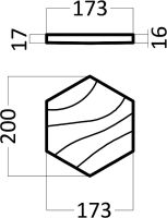 Товар: Гипсовая 3д панель Artpole Elementary Heksa-wave E-0008 173x200 мм - фото 9 Гипсовая 3д панель Artpole Elementary Heksa-wave E-0008 173x200 мм — фото 9, Гипсовые 3Д панели