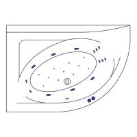 Акриловая ванна Excellent Aquarella 150x100 L WAEX.ARL15.ULTRA.BR с гидромассажем — фото 9, Ванны