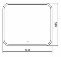 Зеркало Azario Стив 80 ФР-00001137 с подсветкой с сенсорным выключателем — фото 4, Зеркала в ванную комнату