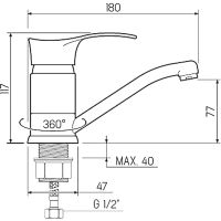 Смеситель для кухни Ростовская Мануфактура Сантехники SL86-004FBS-15 Хром — фото 10, Смесители