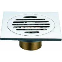 Душевой трап Ростовская Мануфактура Сантехники Boou 100x100 B2131 с решеткой Хром — фото 1, Трапы для душа