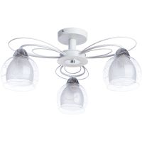 Люстра Artelamp Sansa A7585PL-3WH Прозрачная Белая — фото 1, Люстры