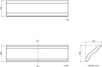 Карниз гибкий Европласт 1.50.133 2000x120x115 мм — фото 3, Карнизы