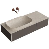 Тумба под раковину Kerama Marazzi Magica 120 MA.120.2\EGR.M подвесная Вечерний серый матовый — фото 4, Тумбы под раковину