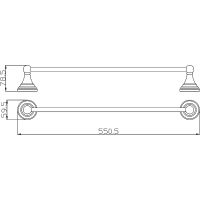 Полотенцедержатель Rav Slezak Morava MKA0701/55CMAT Черный матовый — фото 2, Полотенцедержатели
