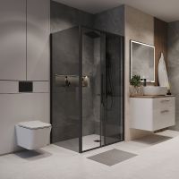 Душевой уголок Niagara Nova 130х80 NG-85-13TB-TB80-34 профиль Черный матовый стекло тонированное — фото 3, Душевые уголки