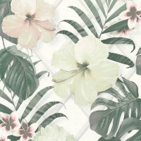 Обои Livingwalls Michalsky 3 36518-2 Винил на флизелине (0,53*10,05) Белый/Зеленый, Цветы/Листья — фото 1, Обои для стен