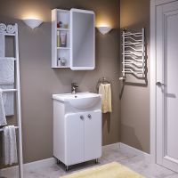 Товар: Зеркальный шкаф Runo Капри 55 УТ000003786 Белый - фото 4 Зеркальный шкаф Runo Капри 55 УТ000003786 Белый — фото 4, Зеркальные шкафы в ванную