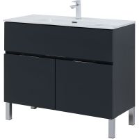 Тумба под раковину Aquanet Алвита New 100 277555 Антрацит — фото 2, Тумбы под раковину