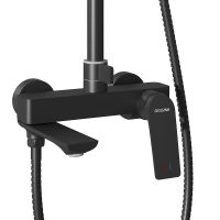 Душевая система Grossman Cosmo 500.K35.02.210 Черная матовая — фото 3, Душевые стойки