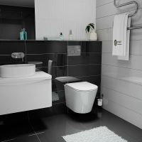 Комплект унитаза с инсталляцией Point Виктория PN48066BC с сиденьем Микролифт и Черной матовой Хром клавишей смыва — фото 14, Унитазы