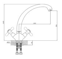 Смеситель для кухни Viko V-2043 Хром — фото 13, Смесители