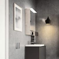 Зеркальный шкаф Geberit Acanto 75 500.645.00.2 с подсветкой Дуб мистик — фото 10, Зеркальные шкафы в ванную