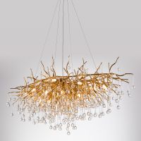 Люстра Divinare Salice 3132/01 SP-13 Прозрачная Золото — фото 4, Люстры