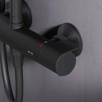 Душевая система AM.PM X-Joy F0785A422 с термостатом Черная матовая — фото 9, Душевые стойки