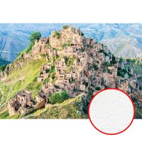 Фреска Ortograf Горы 30907 Фактура бархат FX Флизелин (4*2,7) Зеленый/Бежевый, Горы/Замки/Пейзаж — фото 1, Фрески