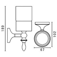 Стакан для зубных щеток Art&Max Bohemia AM-E-4268-Do Золото — фото 4, Мыльницы