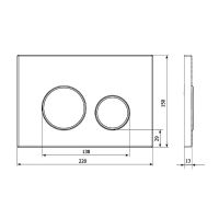 Клавиша смыва Veconi Round VFR-WCH VFR005WCH Белая Хром — фото 2, Кнопки смыва