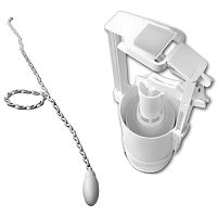 Сливная арматура Globo Paestum BA003cr ручка Белая цепочка Хром — фото 1, Прочие комплектующие для слива и канализации