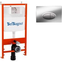 Комплект унитаза Cezares Duet CZR-2462-TH-TOR/CZR-870-SC с инсталляцией BelBagno BB026/BB051CR с сиденьем Микролифт и клавишей смыва Хром — фото 11, Комплекты унитаз + инсталляция