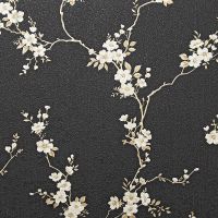 Обои Solo Sakura SL8666-26 Винил на флизелине (1,06*10) Черный/Бежевый, Цветы — фото 1, Обои для стен