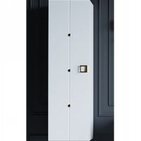 Шкаф пенал Boheme Armadi Art Vallessi Avantgarde Piazza 35 844-WG подвесной Белый Золото — фото 1, Мебель для ванной