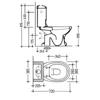 Товар: Унитаз компакт Migliore Gianeta 20928 без бачка и сиденья - фото 3 Унитаз компакт Migliore Gianeta 20928 без бачка и сиденья — фото 3, Унитазы