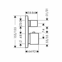 Товар: Смеситель для душа Hansgrohe PuraVida 15771000 с термостатом Хром - фото 3 Смеситель для душа Hansgrohe PuraVida 15771000 с термостатом Хром — фото 3, Смеситель для душа