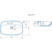Товар: Раковина Кировит Купер 650 Белая - фото 6 Раковина Кировит Купер 650 Белая — фото 6, Раковины накладные