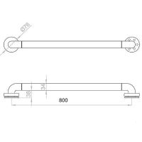 Товар: Поручень Nofer 15054.80.NBA Белый - фото 2 Поручень Nofer 15054.80.NBA Белый — фото 2, Поручни для ванной
