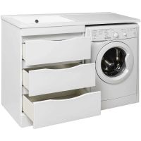 Тумба под раковину Runo Орион 120 УТ000003442 Белая — фото 8, Тумбы под раковину