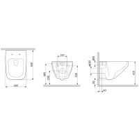 Унитаз AM.PM Inspire V2.0 FlashClean C50A1700MWSC подвесной Белый матовый с сиденьем микролифт — фото 17, Подвесные унитазы