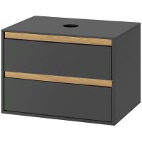 Тумба под раковину Excellent Tuto 80 MLEX.0104.800.GRBL подвесная Серый Дуб — фото 1, Мебель для ванной