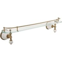 Стеклянная полка Migliore Olivia 17433 Бронза Белая — фото 1, Полки для ванной и душа