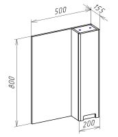 Зеркало со шкафом Bellezza Пегас 50 L 4610406022016 Белое — фото 5, Зеркальные шкафы в ванную