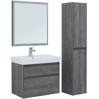 Тумба под раковину Aquanet Nova Lite 75 242273 подвесная Дуб рошелье — фото 8, Тумбы под раковину