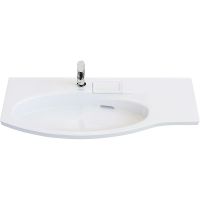 Раковина Kerama Marazzi Riva 100 L RV.wb.100Lh Белая глянцевая — фото 2, Раковины встраиваемые сверху