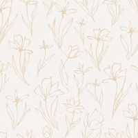 Обои Andrea Rossi Cheradi 54390-3 Винил на флизелине (1,06*10,05) Бежевый/Золото, Цветы — фото 1, Обои для стен