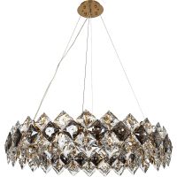 Люстра Divinare Rosalinda 7204/17 LM-12 Прозрачная Дымчатая Латунь — фото 1, Люстры