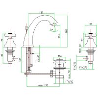 Смеситель для раковины Webert Armony AM750101060 Медь — фото 2, Смесители
