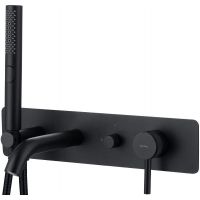 Смеситель для ванны Allen Brau Priority 5.31006-31 Черный матовый — фото 1, Смеситель для ванны