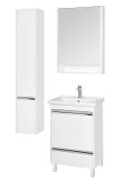 Тумба под раковину Aquaton Капри 60 1A230101KP010 подвесная Белая глянцевая — фото 10, Тумбы под раковину