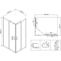 Товар: Душевой уголок Vincea City 100х90 профиль Хром стекло прозрачное арт-VSS-5CT9010CL - фото 7 Душевой уголок Vincea City 100х90 профиль Хром стекло прозрачное арт-VSS-5CT9010CL — фото 7, Прямоугольные душевые уголки
