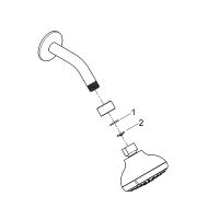 Верхний душ Grohe Tempesta 100 26088001 Хром — фото 2, Верхние души