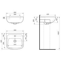 Товар: Раковина Santek Лонги 45 1WH501753 Белая - фото 13 Раковина Santek Лонги 45 1WH501753 Белая — фото 13, Раковины напольные